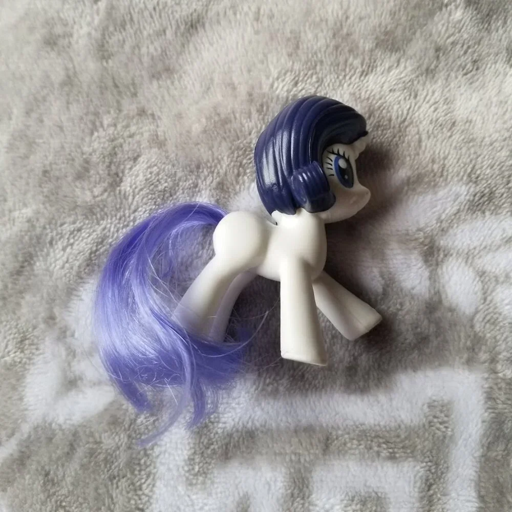 My Little Pony Figure Rarity White Purple Hair MLP G4 Mini Figurine